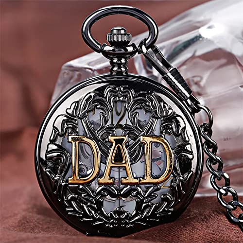 Accessoires für Herren und Damen Retro Schwarz Manuelle Mechanische Taschenuhr Männer Arabische Ziffern Display Anhänger Antike Handaufzug Uhr Hochzeitstag Vatertag Weihnachten Geburtstagsgeschenk von N/Ａ