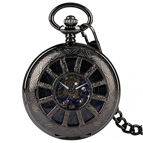 Herren- und Damenaccessoires Retro Mechanische Taschenuhr Klassische Hohles Skelett Handaufzug Männliche Uhr Steampunk Anhänger FOB Kettenuhren Hochzeitstag Vatertag Weihnachten Geburtstagsgeschenk von N/Ａ