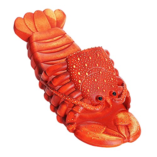 Hummer Flip Flops lustige Sandalen Hummer Hausschuhe Unisex Hummer Schuhe Pool Party Schuhe Fisch Hausschuhe Hausschuhe für Frauen Männer & Kind (Rot, numeric_46/47 EU) von N\A