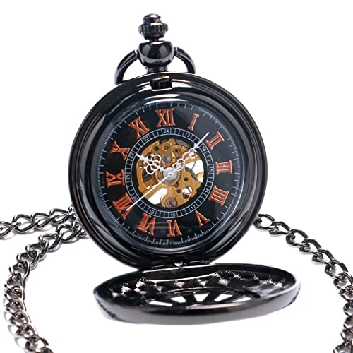 N/Ａ Herren- und Damenaccessoires Antike Retro Hohlrad Steampunk Mechanische Taschenuhr Fob Uhren Anhänger Uhr Geschenke für Männer Frauen Hochzeitstag Vatertag Weihnachten Geburtstagsgeschenk von N/Ａ