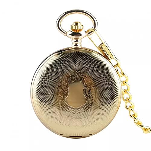 N/Ａ Herren- und Damenaccessoires Gold Steampunk mechanische Taschenuhr Handaufzug Uhr Anhänger Kettenuhr für Männer Frauen Hochzeitstag Vatertag Weihnachten Geburtstagsgeschenk von N/Ａ