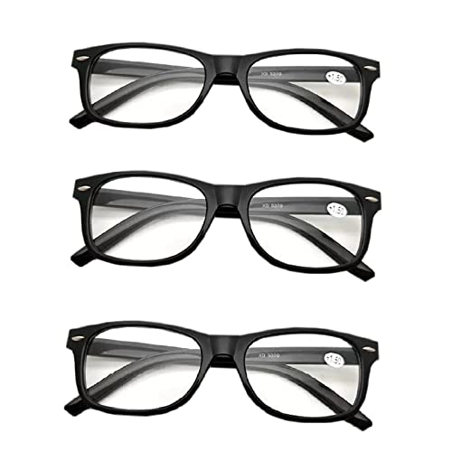 NA JingShu 3 Pack Lesebrille Computer Brillen Sehkorrektur-Lesebrille Scharnier Lesebrillen Sehhilfe Augenoptik Brille Lesehilfe für Damen Herren 3.5 von N\\A