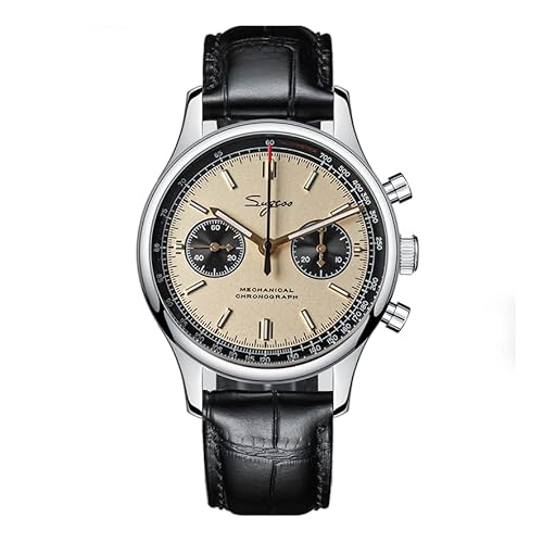 NC 1963 Chronograph Mechanische Seagull ST1901 Bewegung Fliegeruhr Herren 38mm 40mm Saphirglas Herrenuhren 2021 montre Homme (40mm Champagne) von N\C