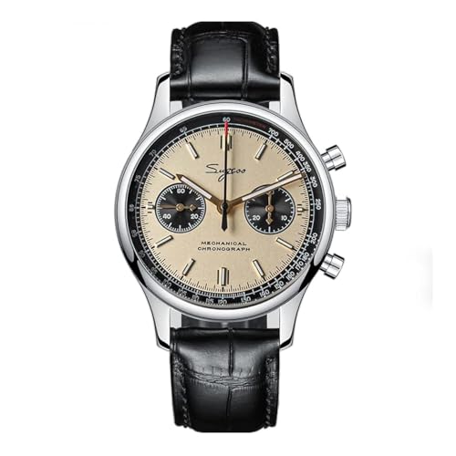 NC 1963 Chronograph Mechanische Seagull ST1901 Bewegung Fliegeruhr Herren 38mm 40mm Saphirglas Herrenuhren 2021 montre Homme (40mm Champagne) von NC