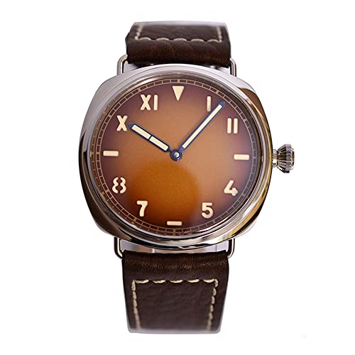 NC Baltany Mechanical Military Herrenuhren Blank Dial Super Luminous Retro Herren 316L Stahl 100M wasserdichte Edelstahl Armbanduhr (Color 1) von NC