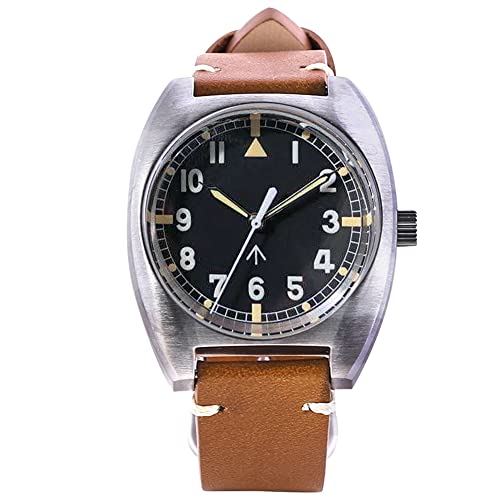 NC Baltany Mechanische Militäruhr für Herren Kleines Zifferblatt Dome Glass Reloj Militar Hombre 10BAR Air Force Clock Tribute 60s NH35 Pilot Watch (Color 3) von N\C