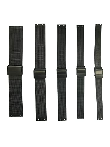 Ersatz-Uhrenarmband für Skagen Bering Unisex-Uhren mit Schraube (14 mm schwarz) von N\C