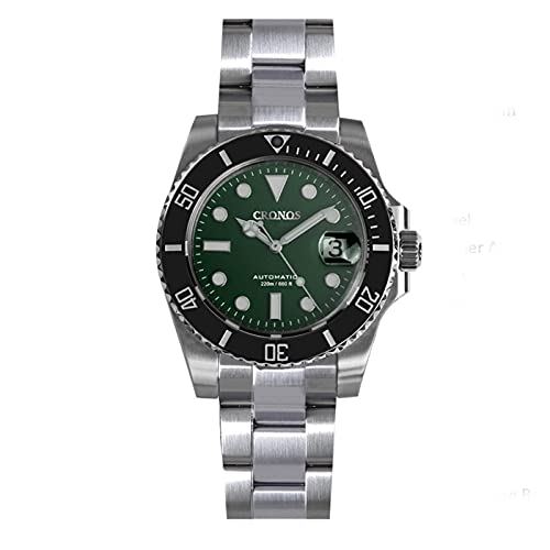 NC Cronos Upgrade Sub-Diver Luxus-Herrenuhren Edelstahlarmband Volllumige Keramiklünette 200 Meter wasserdichte tauchfeste Armbanduhr (Color 5) von NC