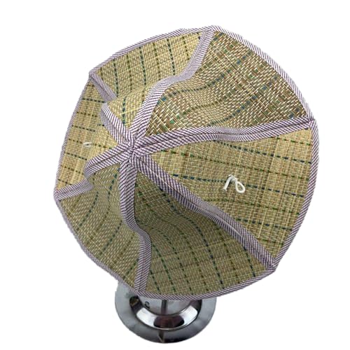 NC Frauen Summer Beach Cap Big Faltbare Hüte Partyhüte Asiatischer Hut Reis Paddy Hut Faltbarer Handfächer Sonnenhut Strohhut von NC