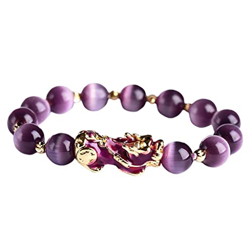 NC NC Amethyst Feng Shui Wealth Armband, Feng Shui Pi Xiu Perlen Armband für Frauen Anziehen Reichtum Geld Chinesisches Feng Shui Armband - Lila NC NC Amethyst Feng Shui Wealth Armband, Feng Shui Pi Xiu Perlen Armband für Frauen Anziehen Reichtum Geld Chinesisches Feng Shui Armband - Lila von N\C