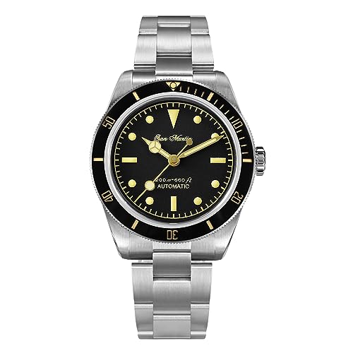 NC San Martin 6200 Diver Herrenuhr Mechanisch Automatik Edelstahl Uhren Saphirglas 20ATM Wasserdicht NH35 Uhrwerk (with Logo) von SAN MARTIN