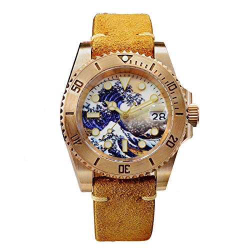 NC San Martin Diver CuSn8 Bronze Wassergeist Luxus 3D-Druck Surfen Zifferblatt Saphirglas Herren automatische mechanische Uhr (Limited Edition) von NC