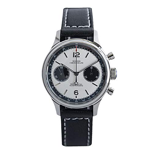 NC Neue Fliegerchronograph Mechanische Herrenuhr 50m wasserdichte Herrenuhr ST19 Seagull Movement Edelstahl Handaufzug Uhren (Color 2) von NC