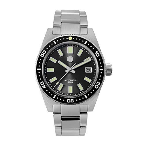 NC San Martin 62mas SN007-gv4 Diver Mechanische Automatik Herrenuhr NH35 Keramiklünette Sunray Zifferblatt Saphirglas Edelstahl Uhren (with Logo) von NC