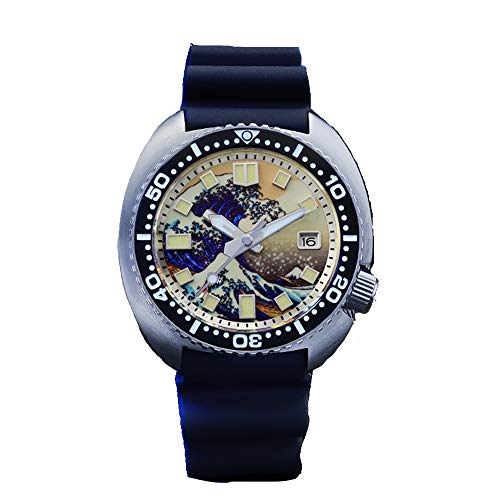 San Martin New Tuna 6309/7290 20ATM Saphirglas Edelstahl Uhren Herren Automatik Retro Casual Diver Armbanduhr (Ordinary dial) von San Martin