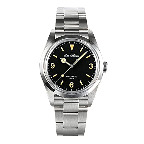 NC San Martin SN020G Automatik Herrenuhr Saphirglas 200m Wasserdicht Edelstahl Taucher Mechanische Uhr Herren (with Logo) von San Martin