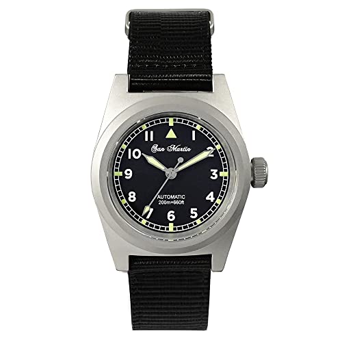 NC St Martin 38 mm SN029G V2 Piloten-Militäruhr YN55A 200M wasserdichter Edelstahl Herren automatische mechanische Uhr Herren (with Logo) von NC