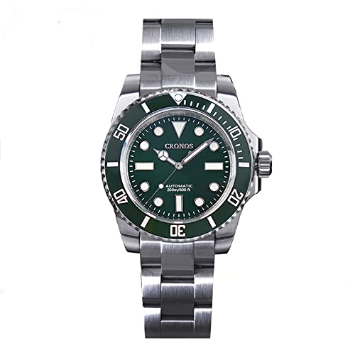 Upgrade Diver Herrenuhren Luxus Edelstahl Armband PT5000 Keramik drehbare Lünette Wasserdicht 200 Meter Glide Lock Verschluss, grün, Armband Upgrade Diver Herrenuhren Luxus Edelstahl Armband PT5000 Keramik drehbare Lünette Wasserdicht 200 Meter Glide Lock Verschluss, grün, Armband von N\C