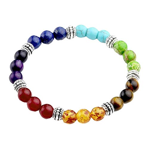 N/K Chakra Perlen Armbänder, Chakren 8mm Lava Stein Armreif Öl Diffusor Aromatherapie Yoga Perlen Armbänder für Männer Frauen Kinder Stilvoll und beliebt N/K Chakra Perlen Armbänder, Chakren 8mm Lava Stein Armreif Öl Diffusor Aromatherapie Yoga Perlen Armbänder für Männer Frauen Kinder Stilvoll und beliebt von N/K