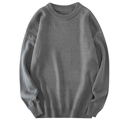 NP Große Größe Herren Pullover Kleidung Herren Pullover Oversized Herren Pullover Pullover Strick Streetwear Gr. 6XL, grau von N\P