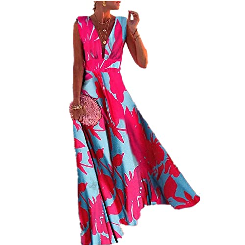 NW Damen Farbmuster Mid Waist Frühling Sommerkleid, himmelblau, Klein von N\W