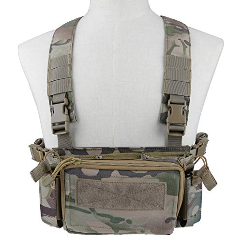 N / A Camouflage Tactical Vest Airsoft Munitionskasten-Rig und Chest Camo Downhill Tactical Vest 5,56 Zoll, 0,354 Zoll Tactical Vest von N / A