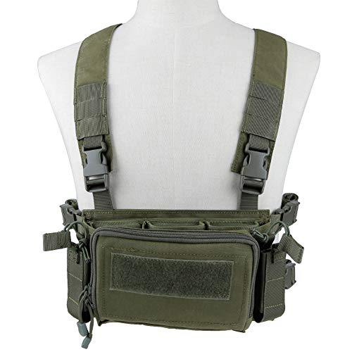 N / A Camouflage Tactical Vest Airsoft Munitionskasten-Rig und Chest Camo Downhill Tactical Vest 5,56 Zoll, 0,354 Zoll Tactical Vest von N / A