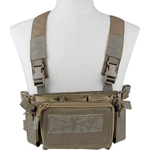 N / A Camouflage Tactical Vest Airsoft Munitionskasten-Rig und Chest Camo Downhill Tactical Vest 5,56 Zoll, 0,354 Zoll Tactical Vest von N / A