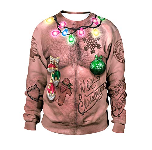 Ugly Christmas Pullover Xmas Jumper Ugly Lustige Weihnachtspullover Herren Damen Couple Hässlicher Weihnachtspulli Sweatshirt Weihnachten Weihnacht Pullover Hässliche Weihnachtspullis Lustiger L von N \ A