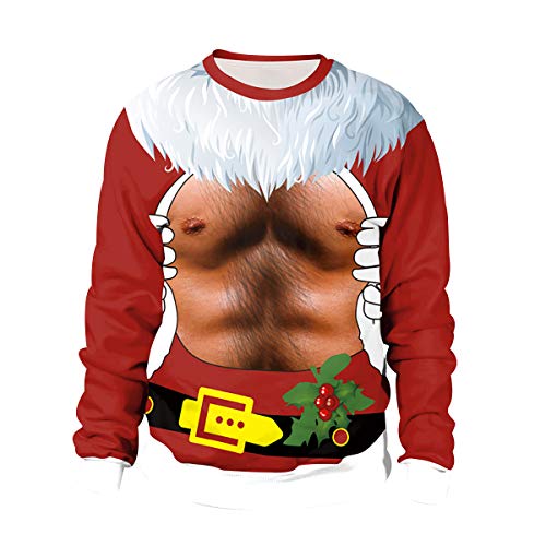 Ugly Christmas Pullover Xmas Jumper Ugly Lustige Weihnachtspullover Herren Damen Couple Hässlicher Weihnachtspulli Sweatshirt Weihnachten Weihnacht Pullover Hässliche Weihnachtspullis Lustiger L von N \ A