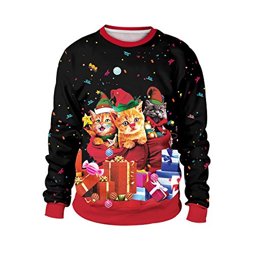 Ugly Christmas Pullover Xmas Jumper Ugly Lustige Weihnachtspullover Herren Damen Couple Hässlicher Weihnachtspulli Sweatshirt Weihnachten Weihnacht Pullover Hässliche Weihnachtspullis Lustiger XXL von N \ A