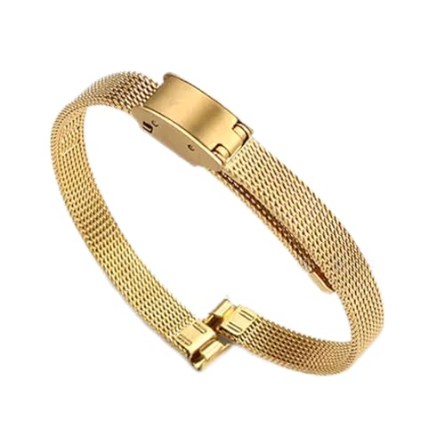 N / B Damenmode Edelstahl UhrenarmbäNder 6MM 8MM 10MM 12MM MäNner Einstellbar Metall UhrenarmbäNder Ersatz Faltband Smart Watch ArmbäNder Armband von N / B