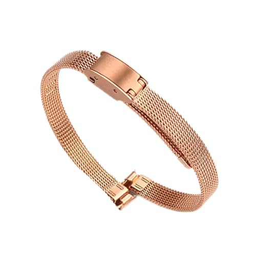 N / B Damenmode Edelstahl UhrenarmbäNder 6MM 8MM 10MM 12MM MäNner Einstellbar Metall UhrenarmbäNder Ersatz Faltband Smart Watch ArmbäNder Armband von N / B