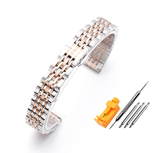 N / B UhrenarmbäNder Kompatibel Mit Armani Ar1926 11244 1925 1909 Damen 12 Mm 14 Mm 16 Mm 18 Mm 20 Mm 22 Mm Verstellbare Metall-UhrenarmbäNder Ersatz-KlapparmbäNder Stahlarmband von N / B