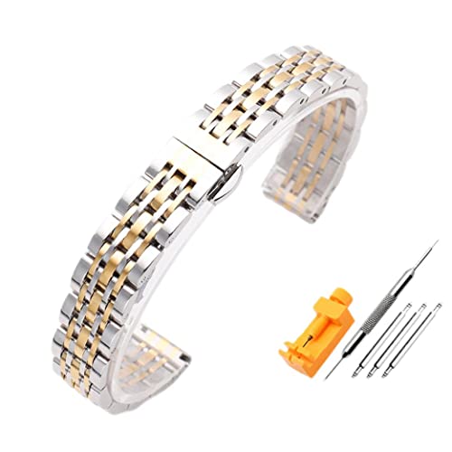 N / B UhrenarmbäNder Kompatibel Mit Armani Ar1926 11244 1925 1909 Damen 12 Mm 14 Mm 16 Mm 18 Mm 20 Mm 22 Mm Verstellbare Metall-UhrenarmbäNder Ersatz-KlapparmbäNder Stahlarmband von N / B