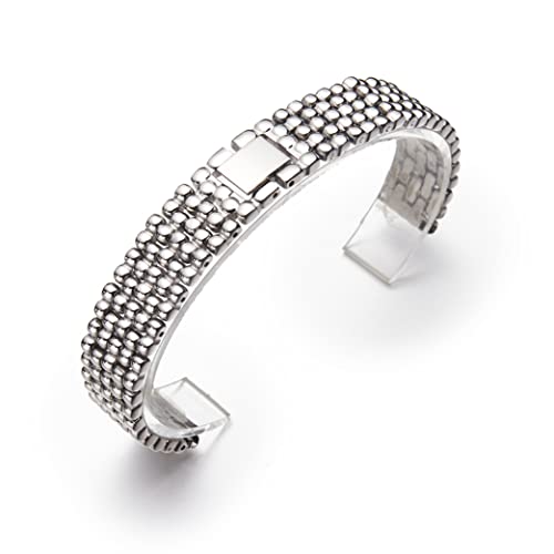 N / B Uhrenarmbänder kompatibel mit Swarovski 12 mm 14 mm 16 mm 18 mm 20 mm Damen verstellbar Edelstahl Metall Uhrenarmbänder Ersatz Faltarmbänder Armband mit Werkzeug (Silber, Gold, Schwarz) von N / B