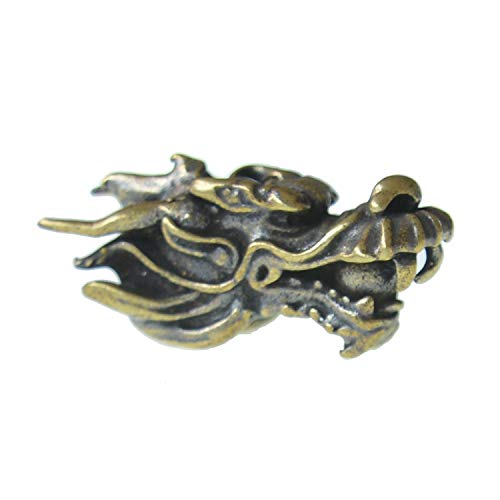 Schlüsselband mit Drachenkopf-Perlen, massives Messing, Retro-Stil, GY#03 Schlüsselband mit Drachenkopf-Perlen, massives Messing, Retro-Stil, GY#03 von N / D