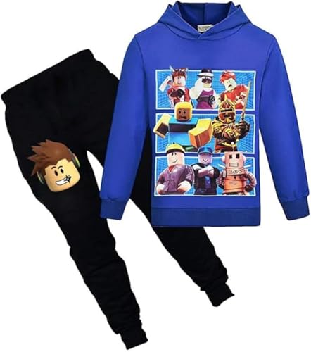 N /A Kapuzenpullover Jungen Hoodies Kinder Spiel Outfits Karikatur Charaktere Pullover Baumwolle Mädchen Hosen Kleidung Sets von N /A