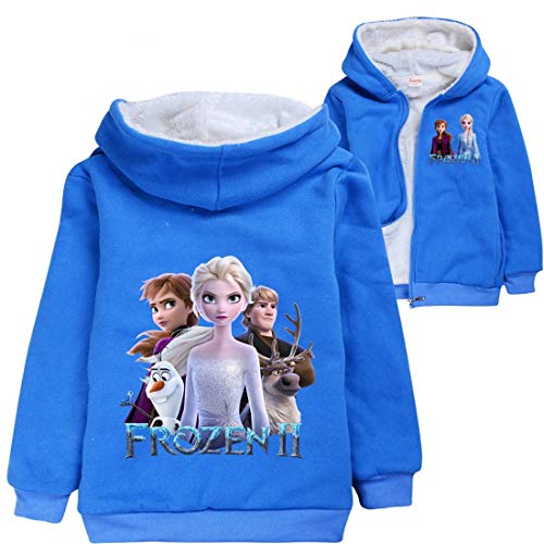 Temolie LOL Kleine Mädchen Prinzessin Gedruckt Hoodies Herbst Winter Mantel Einhorn Jacke Kinder Pullover Kleidung Weihnachten Strickjacke Geschenk Wolle Kostüme, Blau 2, 2-3 Jahre von Temolie