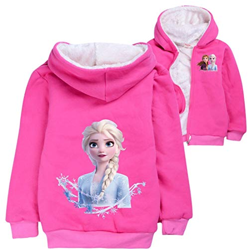 LOL Kleine Mädchen Prinzessin bedruckte Hoodies Herbst Winter Mantel Einhorn Jacke Kinder Pullover Kleidung Weihnachten Cardigan Geschenk Wolle Kostüme, Rose 3, 7-8 Jahre von N /D