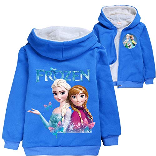 LOL Kleine Mädchen Prinzessin bedruckte Hoodies Herbst Winter Mantel Einhorn Jacke Kinder Pullover Kleidung Weihnachten Cardigan Geschenk Wolle Kostüme, Blau 1, 2-3 Jahre von N /D