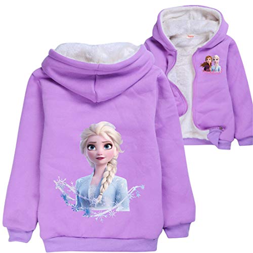 LOL Kleine Mädchen Prinzessin bedruckte Hoodies Herbst Winter Mantel Einhorn Jacke Kinder Pullover Kleidung Weihnachten Cardigan Geschenk Wolle Kostüme, Lila 3, 5-6 Jahre von N /D