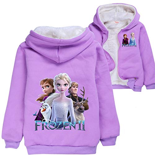 LOL Kleine Mädchen Prinzessin Gedruckt Hoodies Herbst Winter Mantel Einhorn Jacke Kinder Pullover Kleidung Weihnachten Strickjacke Geschenk Wolle Kostüme, Violett 2, 5-6 Jahre von Temolie