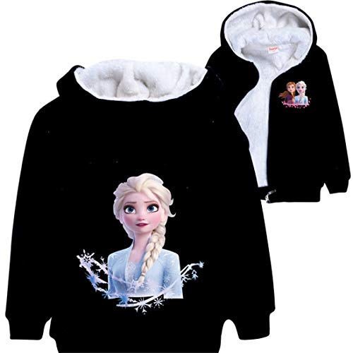 LOL Kleine Mädchen Prinzessin bedruckte Hoodies Herbst Winter Mantel Einhorn Jacke Kinder Pullover Kleidung Weihnachten Cardigan Geschenk Wolle Kostüme, Schwarz 3, 2-3 Jahre von N /D