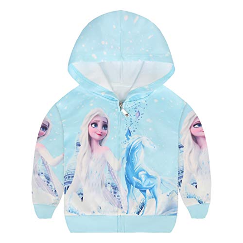 Little Girls LOL 3D Tier bedruckte Hoodies Herbst Winter Mantel süße Einhornjacke Kinderkleidung, Blau 5, 4-5 Jahre von N /D