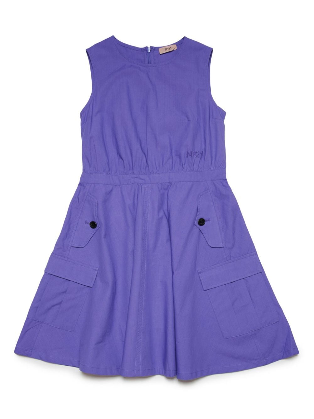 Nº21 Kids Ausgestelltes Kleid mit Logo-Stickerei - Violett von Nº21 Kids