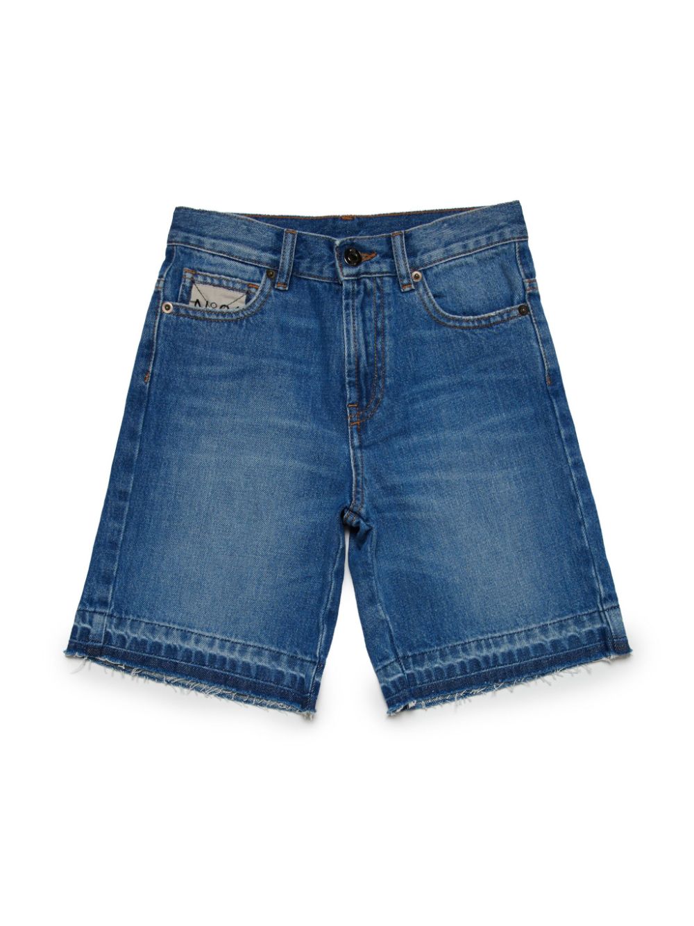 Nº21 Kids Jeans-Shorts mit ausgefranstem Saum - Blau von Nº21 Kids