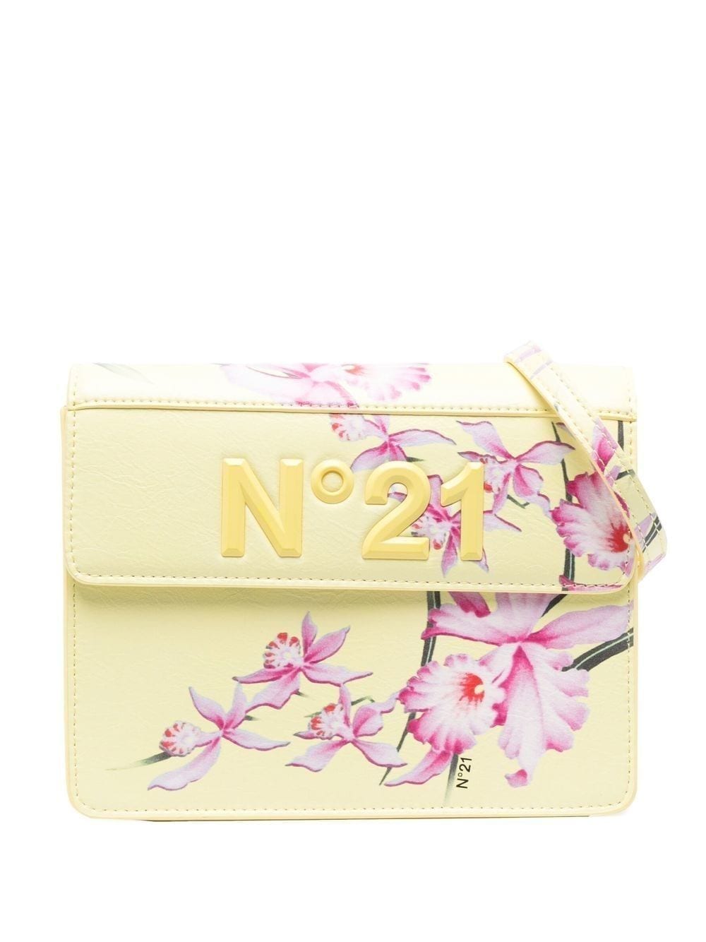 Nº21 Kids Schultertasche mit Blumen-Print - Gelb von Nº21 Kids