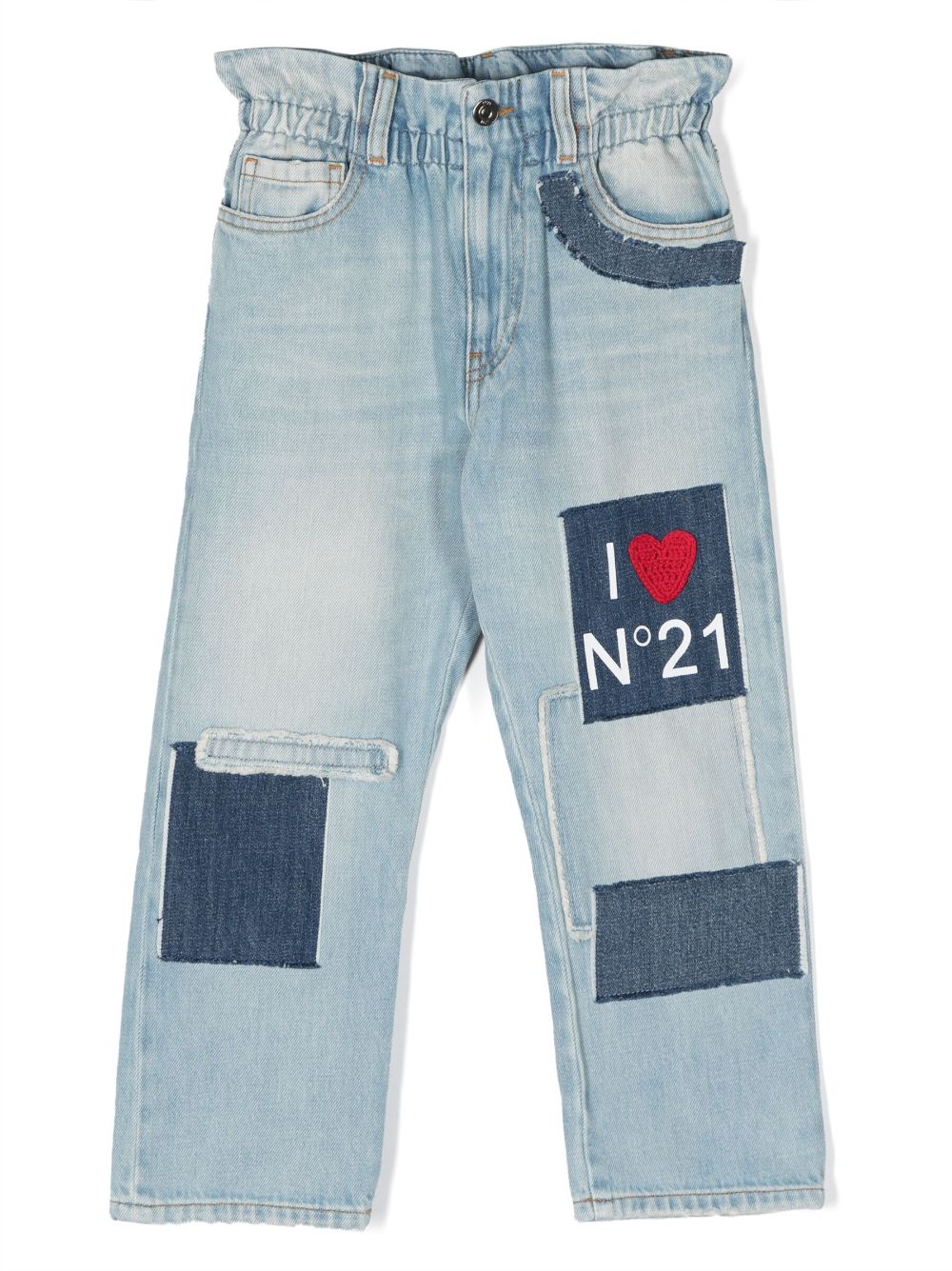 Nº21 Kids Jeans im Patchwork-Look - Blau von Nº21 Kids