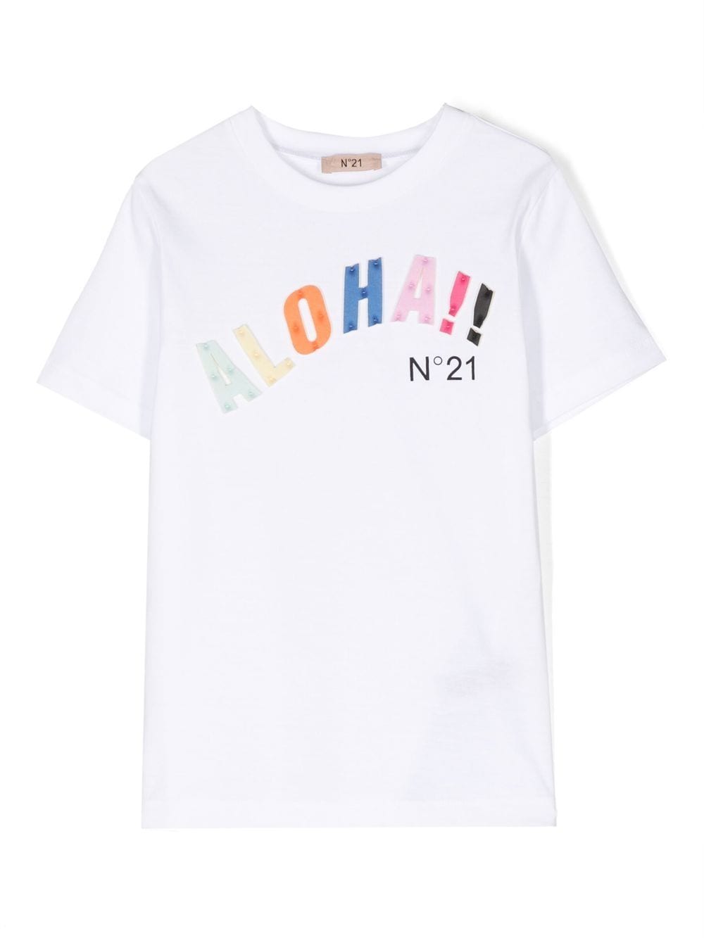 Nº21 Kids T-Shirt mit Slogan-Applikation - Weiß von Nº21 Kids